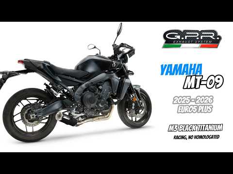 Échappement GPR M3 Black Titanium Système Complet pour Yamaha Fj09 2025-2026