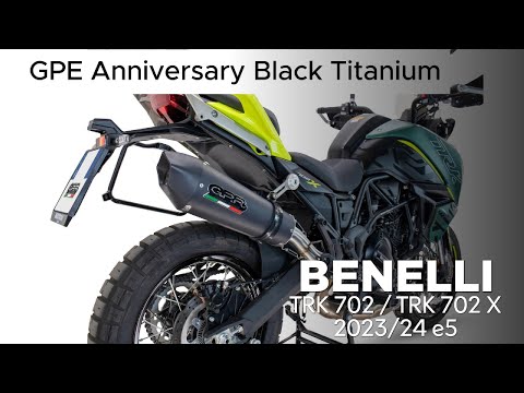 Échappement GPR Grand Prix Evo Black Titanium Slip-On pour Benelli TRK 702 X 2023-2024