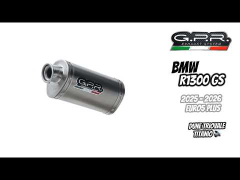 BMW R1300GS Adventure 2024-2026 Exhaust GPR Dune Triovale Titanio Slip-On - video 1