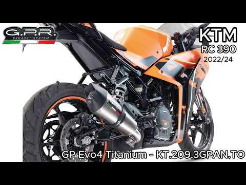 KTM RC 390 2022-2024 Exhaust GPR Grand Prix Evo Titanium Slip-On - video 2