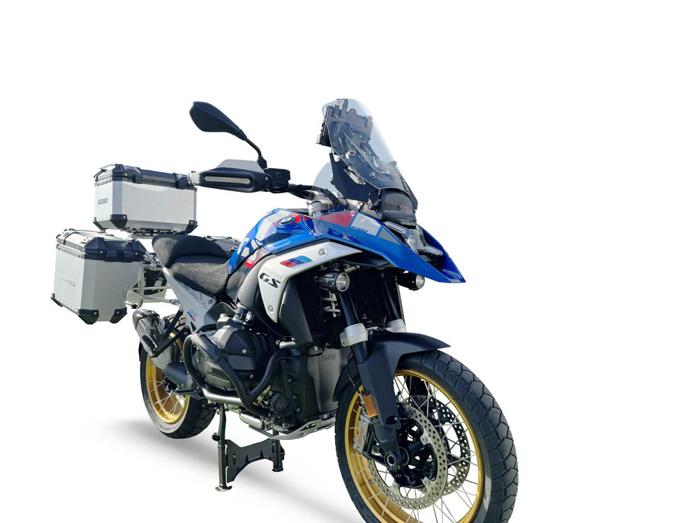 BMW R1300GS 2023-2025 Top and Side Case Kits 38 + 38 Liters GPR TECH Silver Aluminum
