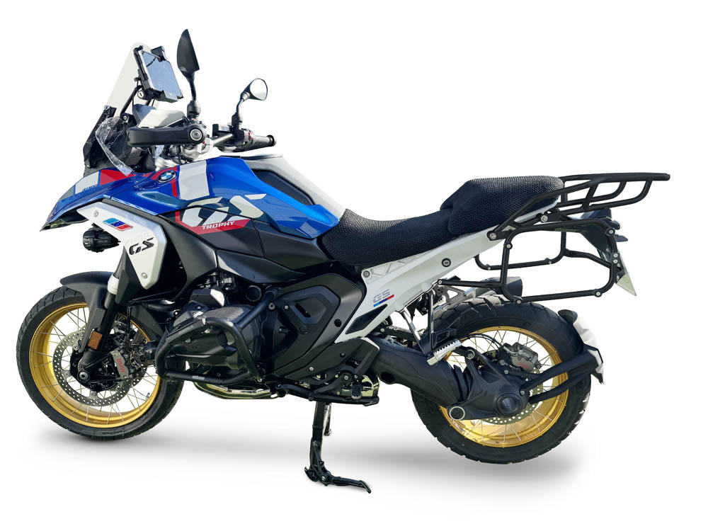 BMW R1300GS 2023-2025 Top and Side Case Kits 35 Liters + 38 Liters + 38 Liters GPR TECH Black Aluminum