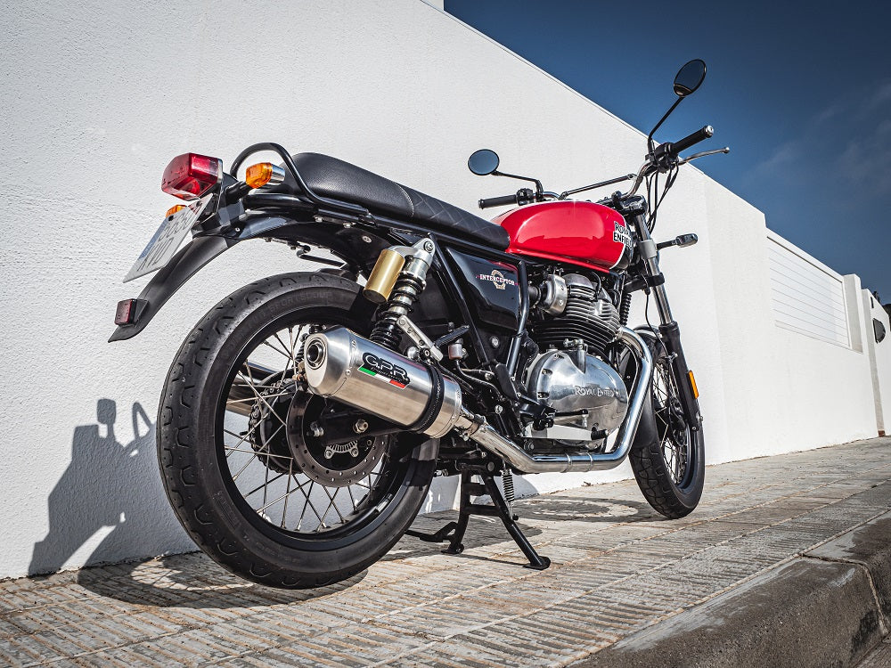 Escape GPR Satinox Dual Slip On para Royal Enfield Interceptor 650 2019-2020