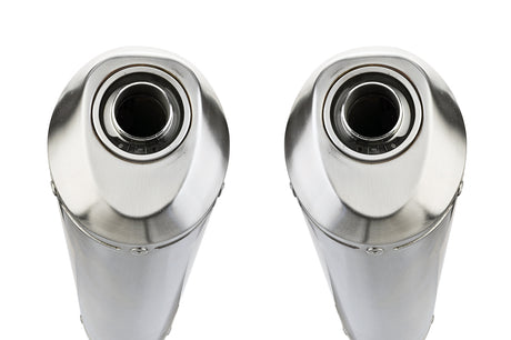 Aprilia Pegaso Strada 650 2005-2011 Exhaust GPR Satinox Dual Slip On - photo 3
