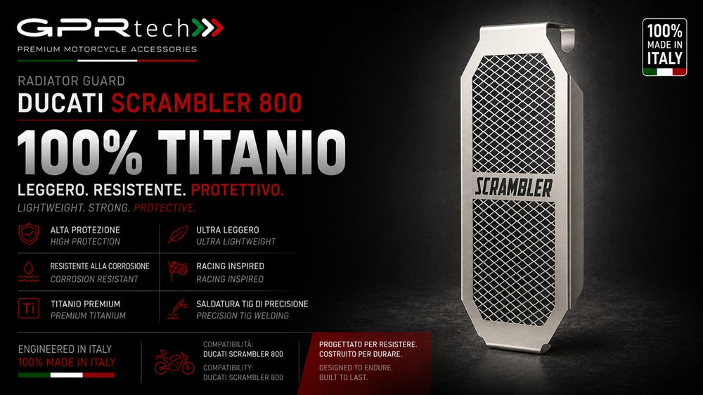 Ducati Scrambler 803 2017-2020 Radiator Guard GPR TECH Titanium