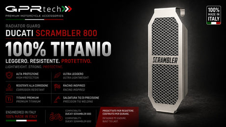 Ducati Scrambler 803 2017-2020 Radiator Guard GPR TECH Titanium - photo 1