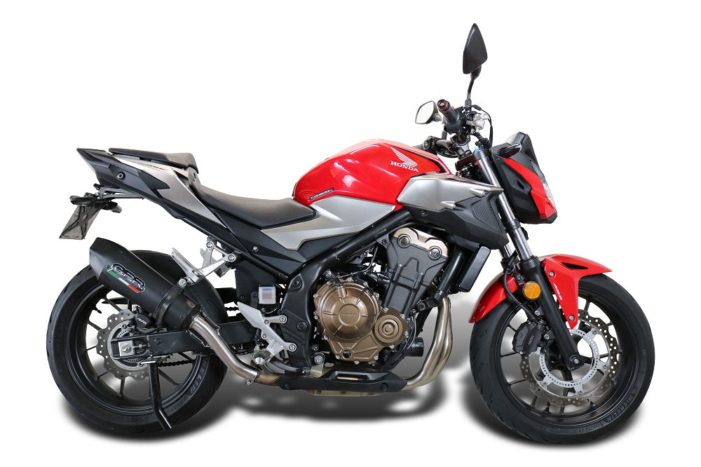 Échappement GPR Grand Prix Evo Black Titanium Slip-On pour Honda CB500F 2021-2025