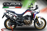 Escape GPR Furore Evo4 Nero Slip-On para Honda CRF1000L Africa Twin 2018-2020