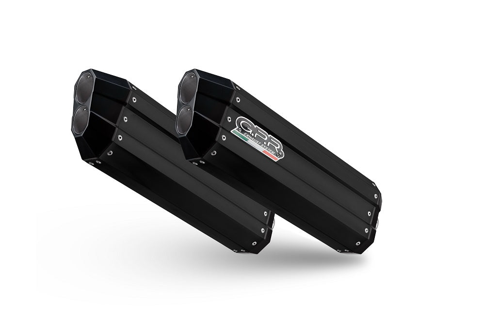 BMW K1600GTL 2017-2021 Exhaust GPR Hyper Sonic Black Titanium Dual Slip On Race