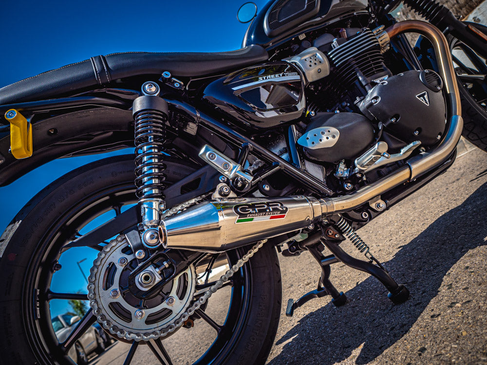 Triumph Street Twin 900 2020-2021 Exhaust GPR Vintacone Dual Slip On