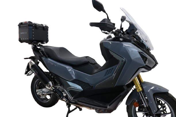 Baúl GPR TECH de 26 litros, aluminio negro, para SYM ADX TG400 2024-2026