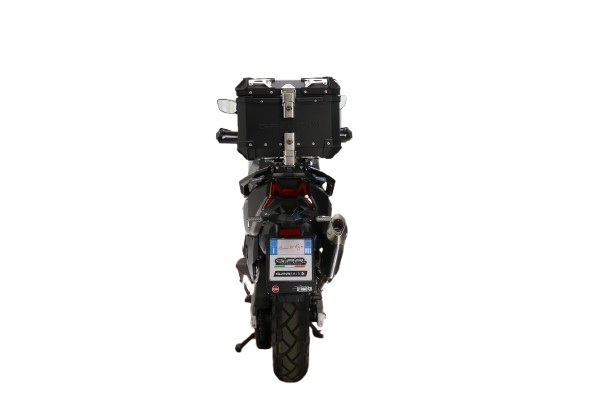 Baúl GPR TECH de 26 litros, aluminio negro, para SYM ADX TG400 2024-2026