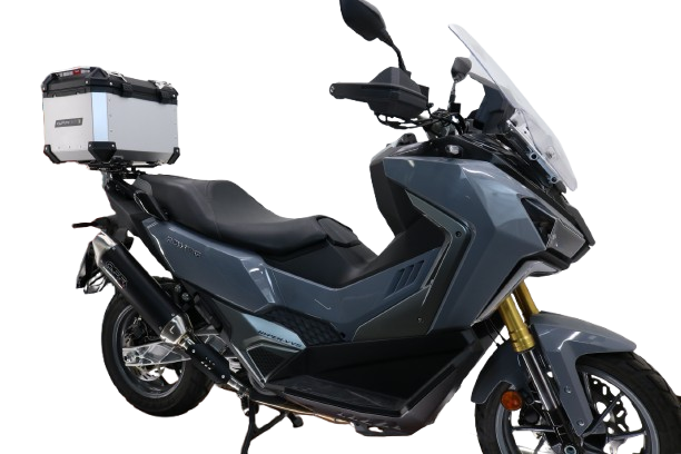 Top case GPR TECH de 35 litres, aluminium argenté, pour SYM ADX TG400 2024-2026