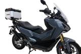 Top case GPR TECH de 35 litres, aluminium argenté, pour SYM ADX TG400 2024-2026