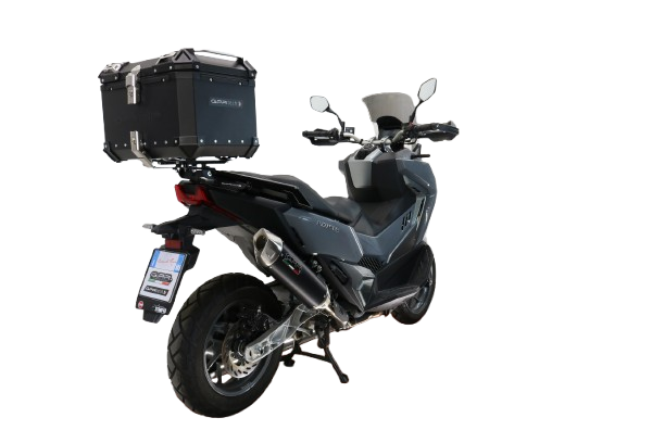 Top case GPR TECH de 45 litres, aluminium noir, pour SYM ADX TG400 2024-2026