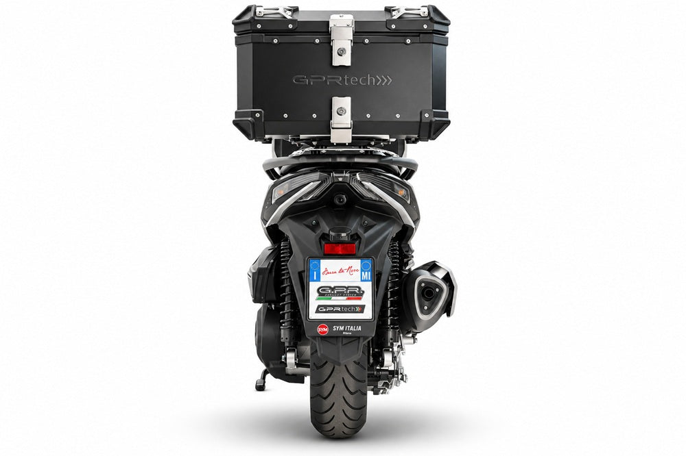 Top case GPR TECH de 45 litres, aluminium noir, pour SYM Cruisym 400 2025-2027
