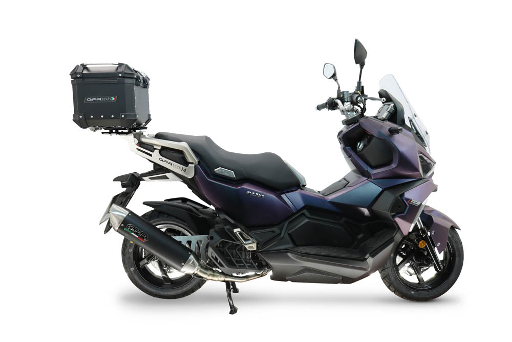 Top case GPR TECH de 35 litres, aluminium noir, pour SYM ADX125 2024-2026
