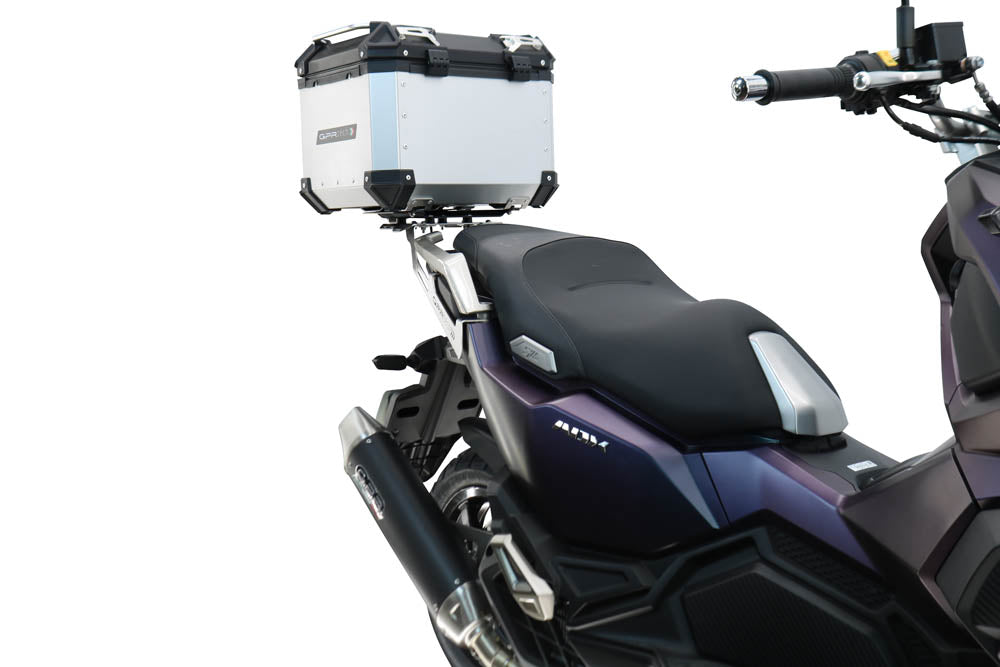 Baúl GPR TECH de 45 litros, aluminio plateado, para SYM ADX125 2024-2026