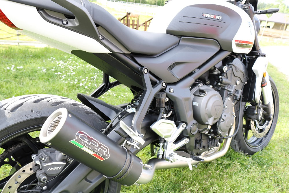 Triumph Trident 660 2021-2024 Exhaust GPR M3 Black Titanium Full System High Level