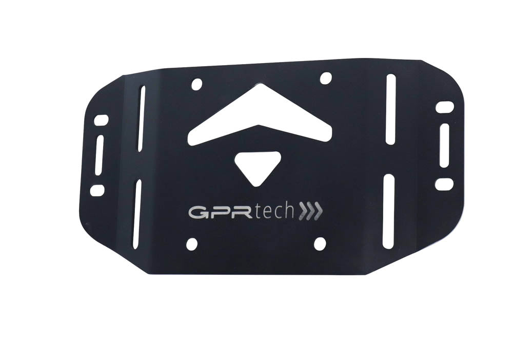 Placa de montaje para baúl superior Kawasaki Versys 1000 ie 2021-2024 e5 (35-55 litros) GPR TECH Negro Titanio