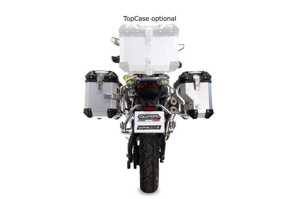 Maletas laterales Voge 900DSX 2024-2025 38 litros + 32 litros GPR TECH Aluminio plateado