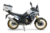 Baúl GPR TECH de 35 litros, aluminio plateado, para Voge DS 800 Rally 2025-2026