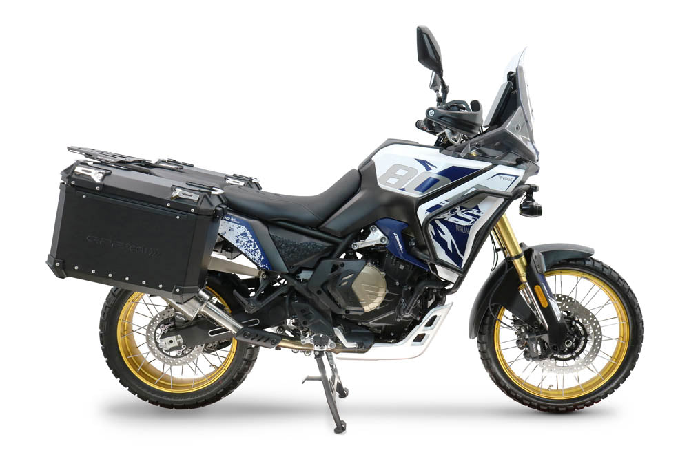 Maletas laterales GPR TECH de 38 + 32 litros, aluminio negro, para Voge DS 800 Rally 2025-2026