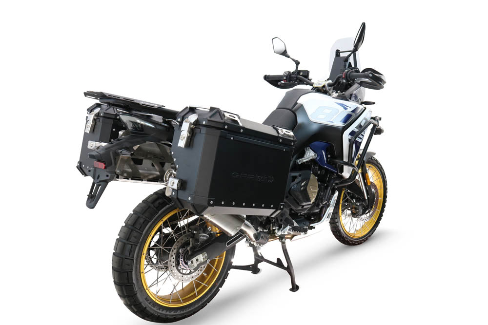 Maletas laterales GPR TECH de 38 + 32 litros, aluminio negro, para Voge DS 800 Rally 2025-2026
