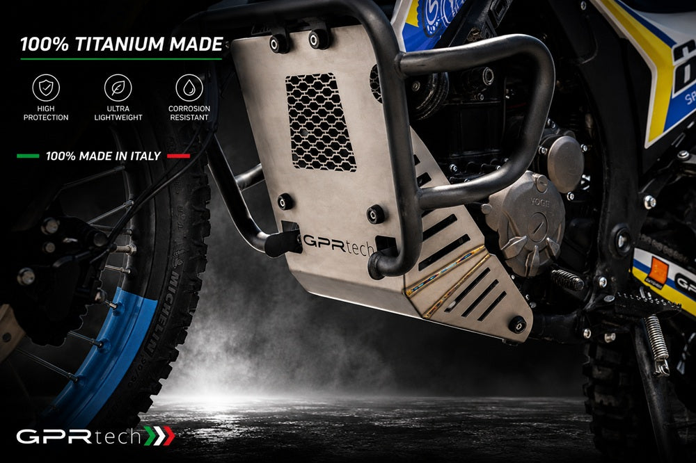 Cubrecárter GPR TECH, titanio, para Voge 300Rally 2022-2023