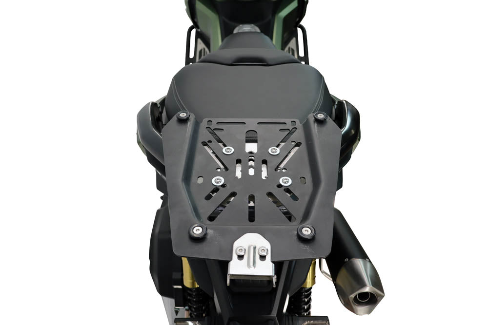 Porte-bagages arrière GPR TECH 35 litres, acier inoxydable noir, e5, pour Voge SR 450 X 2026-2027