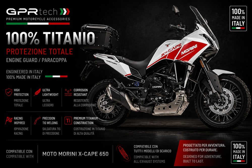 Cubrecárter GPR TECH, titanio, para Moto Morini X-CAPE 650 2021-2024