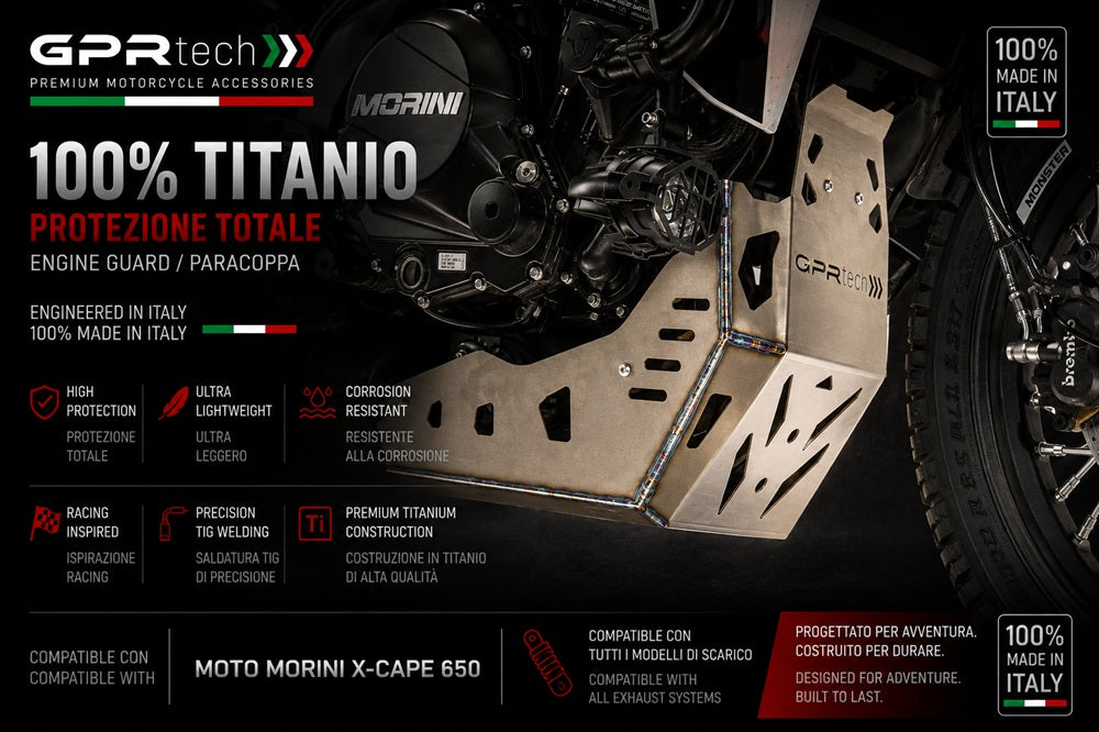 Cubrecárter GPR TECH, titanio, para Moto Morini X-CAPE 650 2021-2024