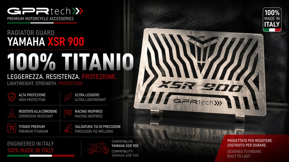 Protector de radiador GPR TECH, titanio, para Yamaha XSR900 2022-2024