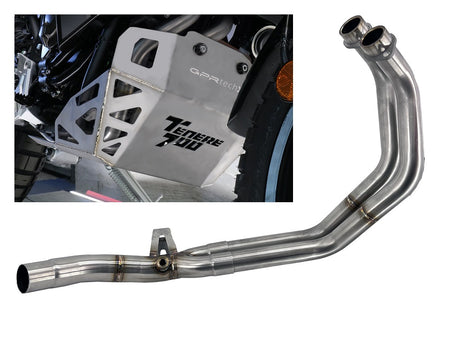 Yamaha Tenere 700 2021-2024 Exhaust GPR Decat Pipe and Titanium Skid Plate - photo 1
